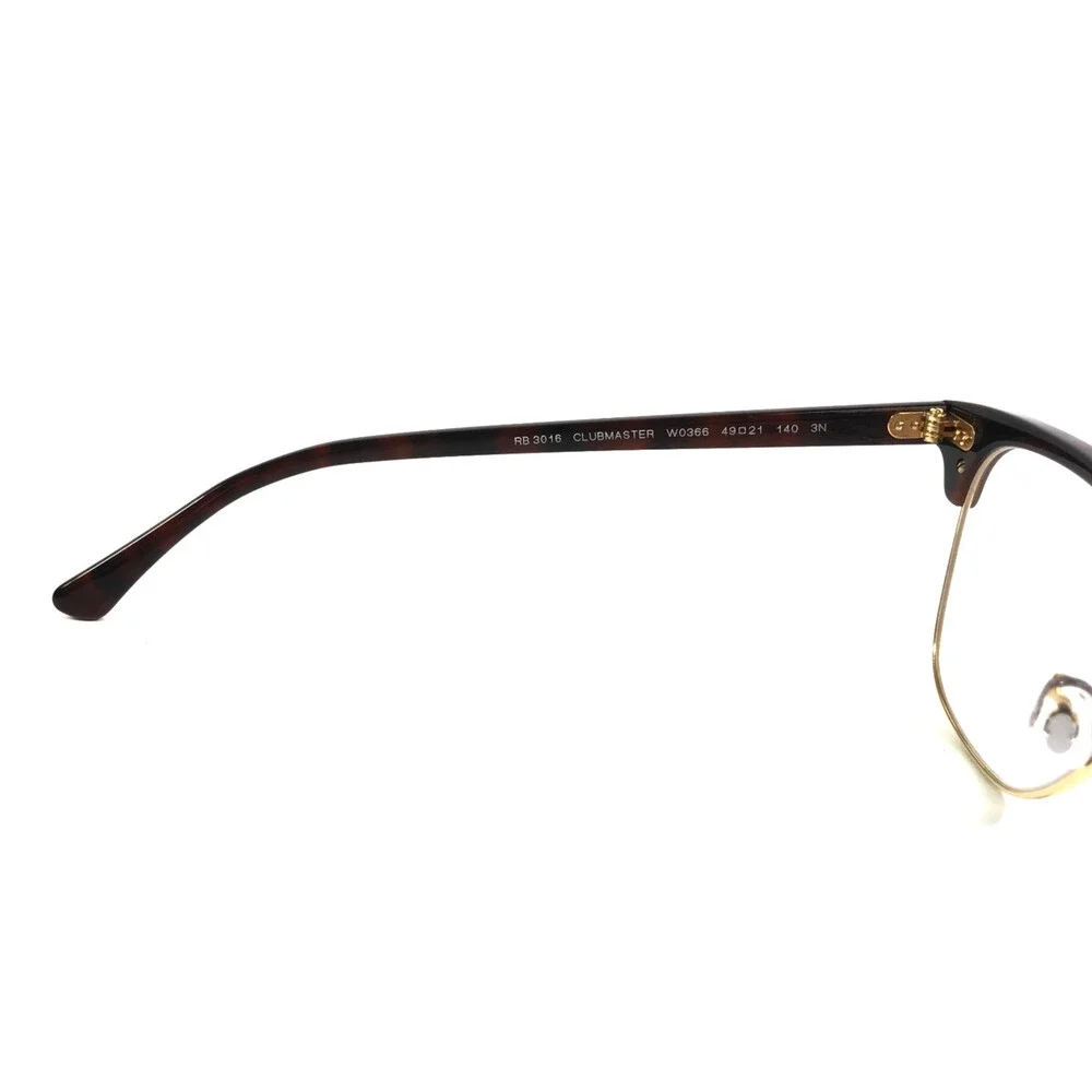 Ray-Ban Eyeglasses Frames RB3016 CLUBMASTER W0366 Tortoise On Gold 49-21-140